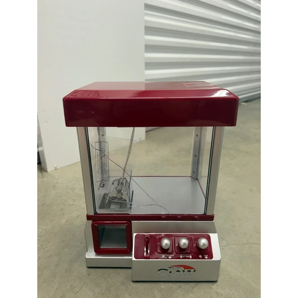 The Claw Toy Grabber Machine Red Silver Arcade Game Tabletop For Parts Repair